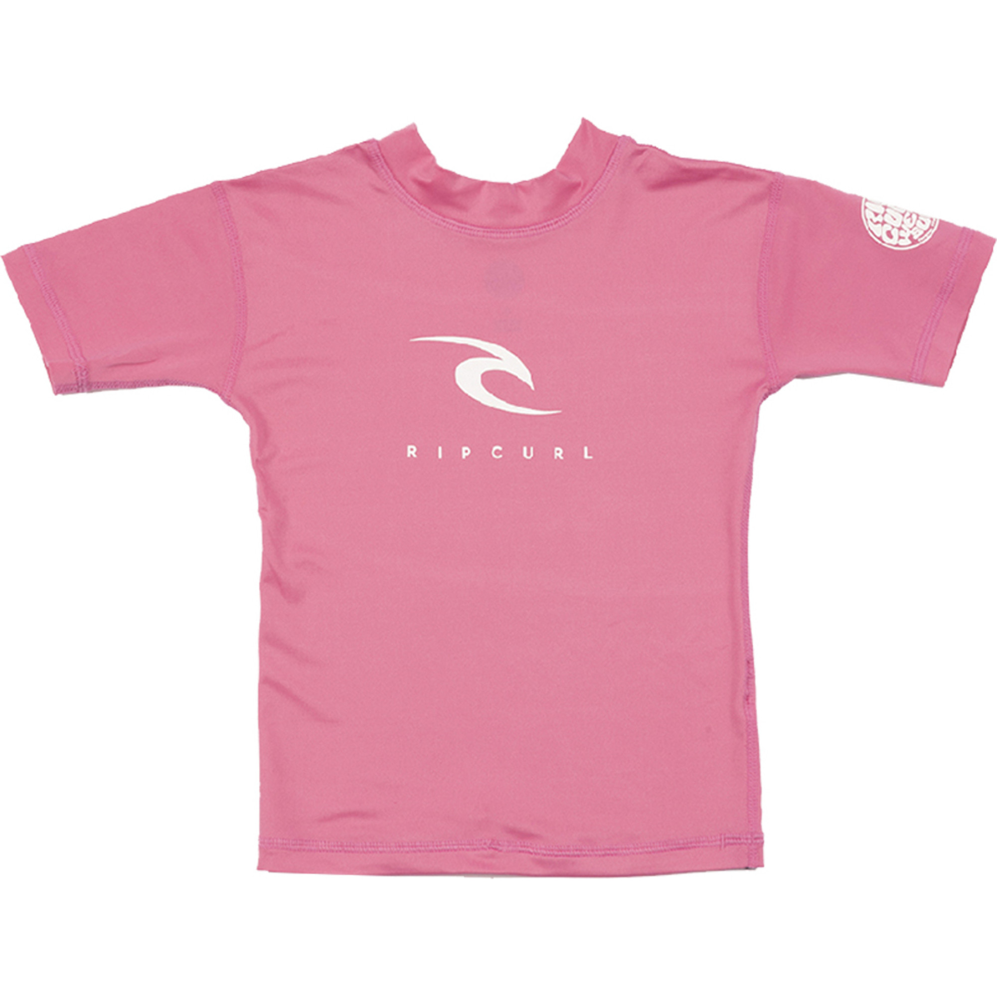 2022 Rip Curl Grom Corp Short Sleeve UV Rash Vest WLY3DO - Pink ...