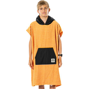 2021 Rip Curl Junior Surf Sock Hooded Towel / Change Robe KTWAS9 - Orange