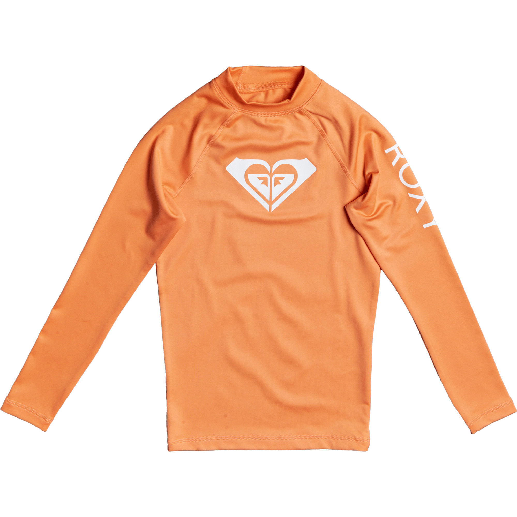 2021 Roxy Girls Whole Hearted Long Sleeve Rash Vest ERGWR03205 - Salmon ...