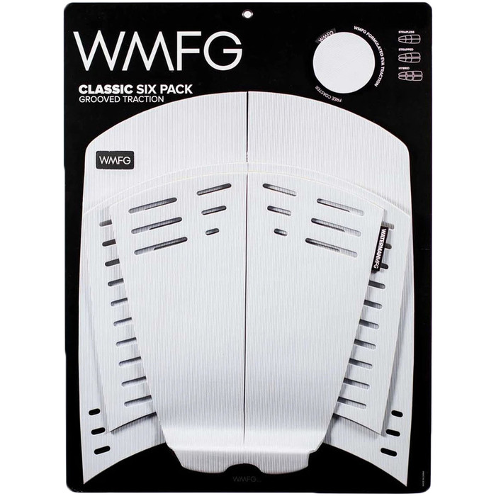 2021 WMFG Classic Six Pack Grooved Traction 3.0 Kiteboard Deckpad WMTR3CL6 - White