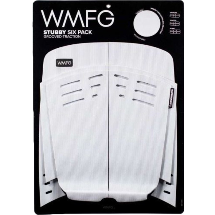 2021 WMFG Stubby Six Pack Grooved Traction 2.0 Kiteboard DeckPad WMTR3ST6 - White