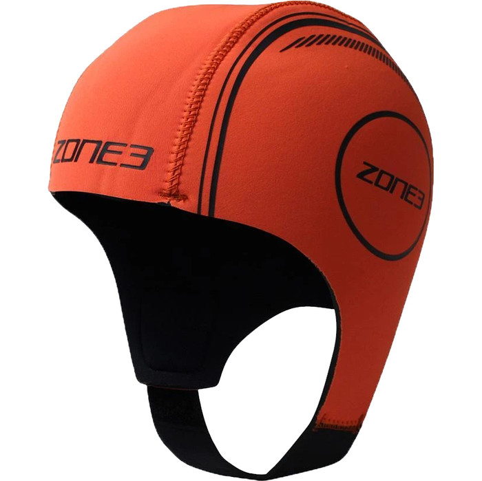 2021 Zone3 Neoprene Swimming Cap NA18UNSC1 - Orange