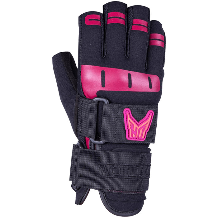 2022 HO Sports Womens World Cup 3/4 Wakeboarding Gloves 8620503 - Black / Pink
