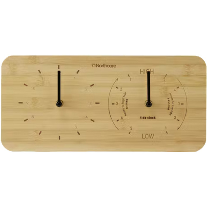 2022 Northcore Wall Mounted Bamboo Time & Tide Clock Landscape NOCO88D