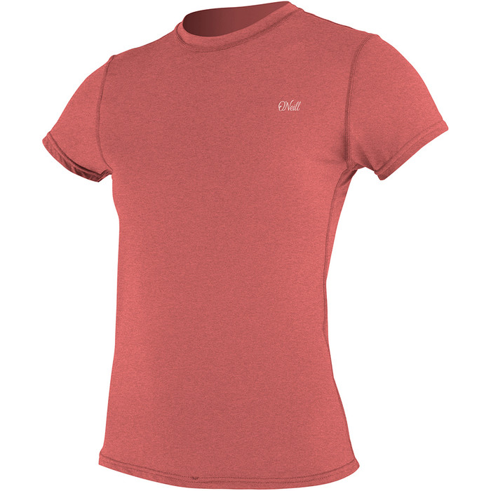 2022 O'Neill Womens Blueprint Short Sleeve Sun Shirt 5466 - Tea Rose