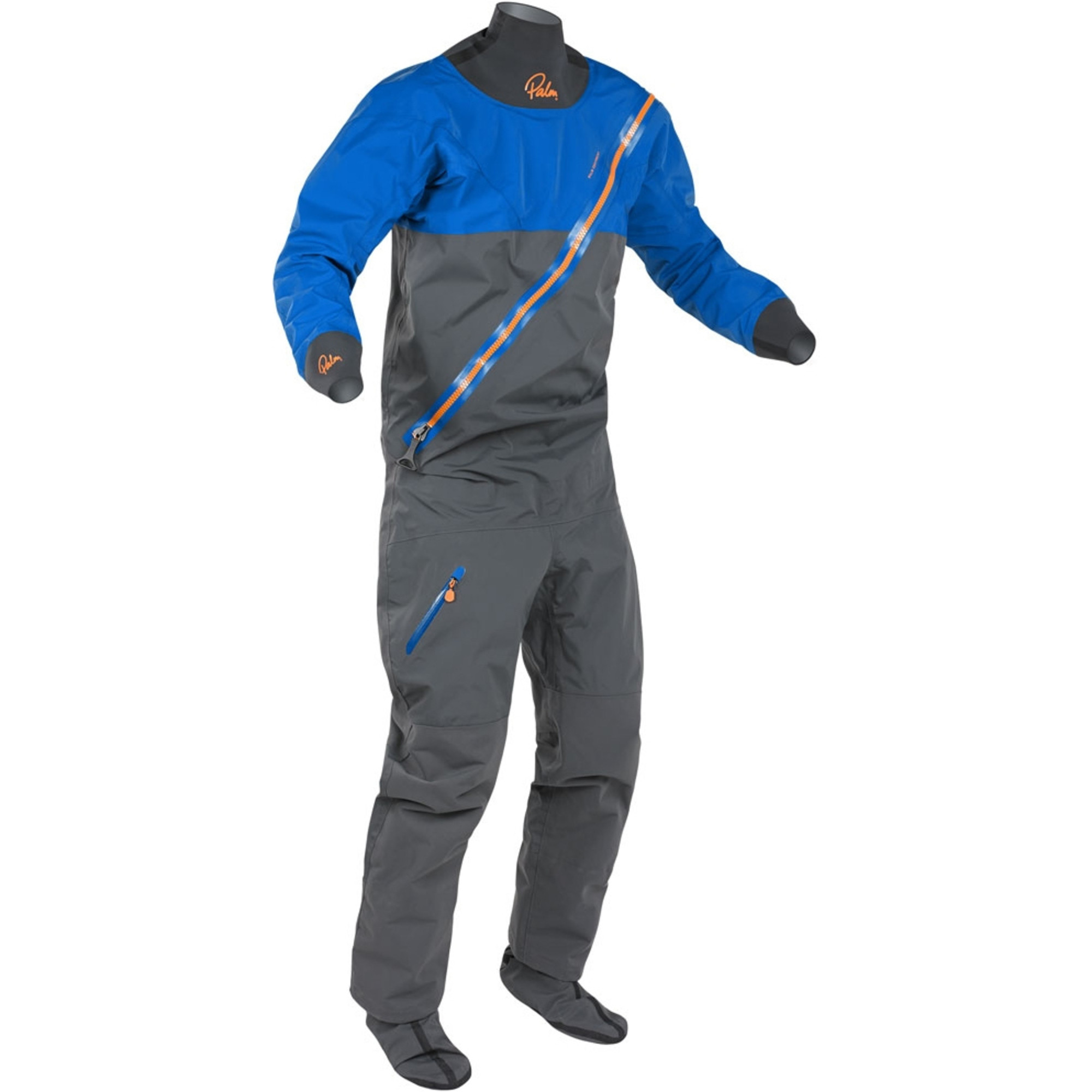 2024 Palm Mens Rogen Drysuit 13188 - Cobalt   Jet Grey - Drysuits 