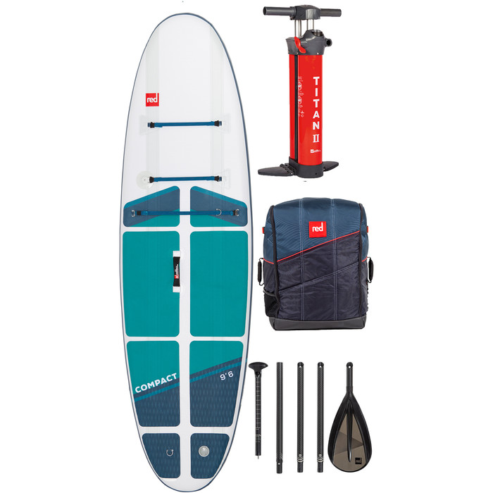 Red Paddle Co 9'6 Compact Stand Up Paddle Board, Bag, Pump, Paddle & Leash - Compact Package