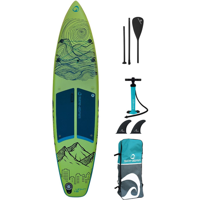 2022 Spinera Light 11'8 Stand Up Paddle Board Package -  Board, Paddle, Leash, Pump & Bag
