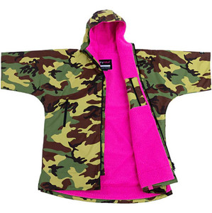 2024 Dryrobe Junior Advance Long Sleeve Change Robe V3 V3KSLSDA - Camo / Pink
