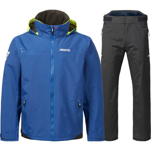 2023 Musto Mens BR1 Solent Sailing Jacket & Trouser 2.0 Combi Set 82400B - Racer Blue / Black