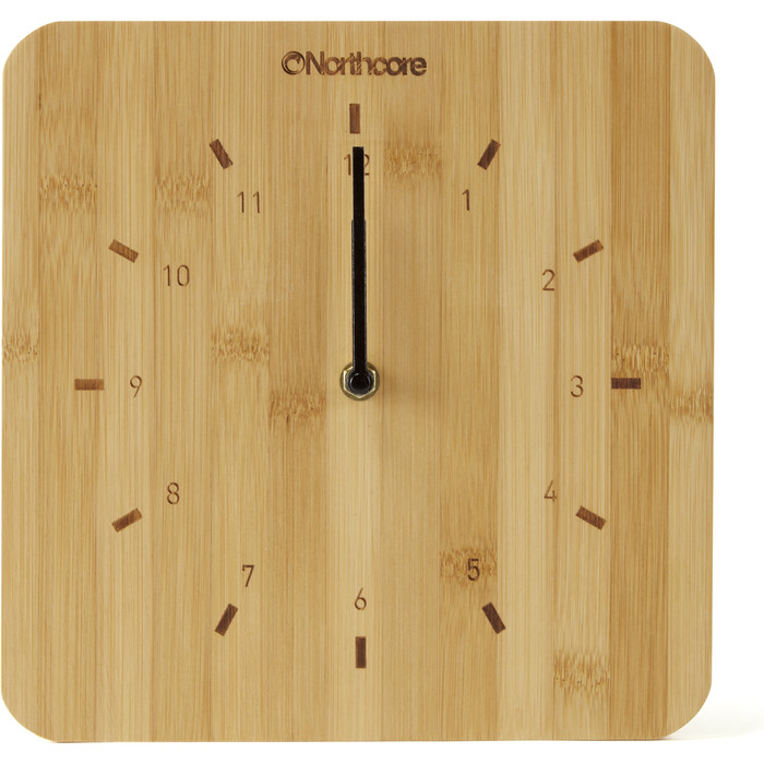 2024 Northcore Wall Mounted Bamboo Time Clock NOCO88F - Wood