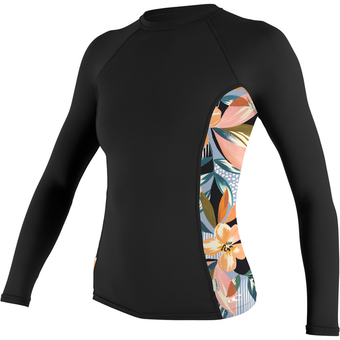 2023 Roxy Womens Whole Hearted Long Sleeve Rash Vest ERJWR03547 - Papaya  Punch 