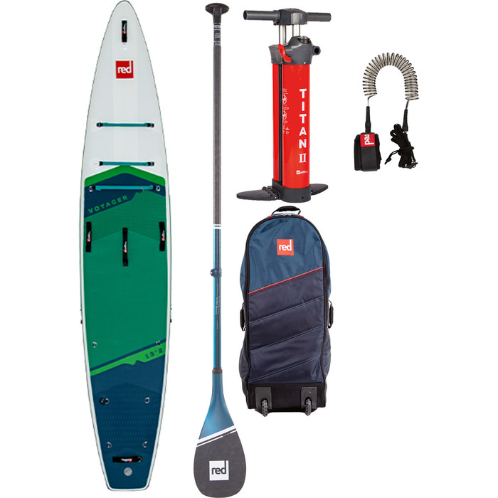 2023 Red Paddle Co 13'2 Voyager Plus Stand Up Paddle Board, Bag, Paddle, Pump & Leash - Prime Package