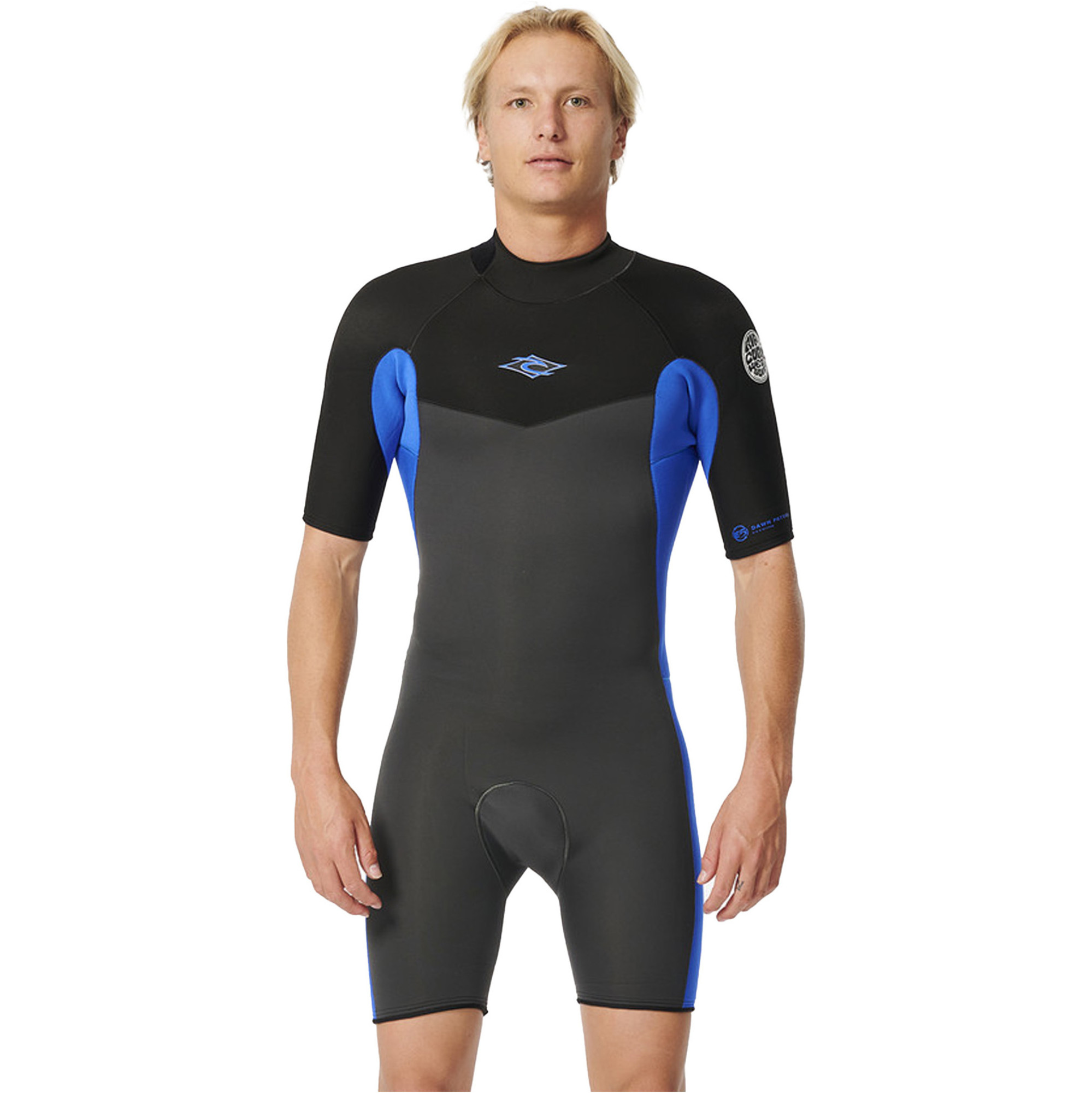 2023 Rip Curl Dawn Patrol 2mm Back Zip Shorty Wetsuit 11KMSP - Blue ...