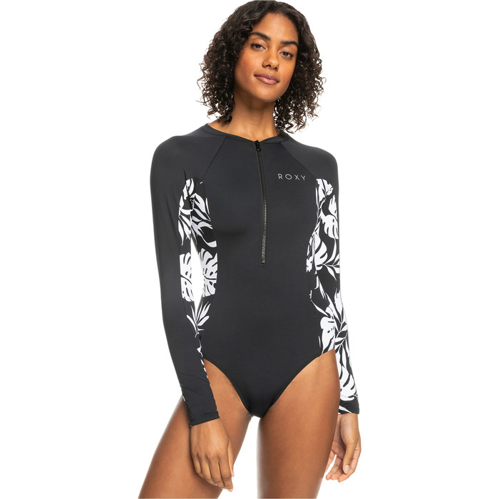 2023 Roxy Womens New Panels Detail Long Sleeve Surf Suit ERJWR03632  Anthracite Wetsuit Outlet
