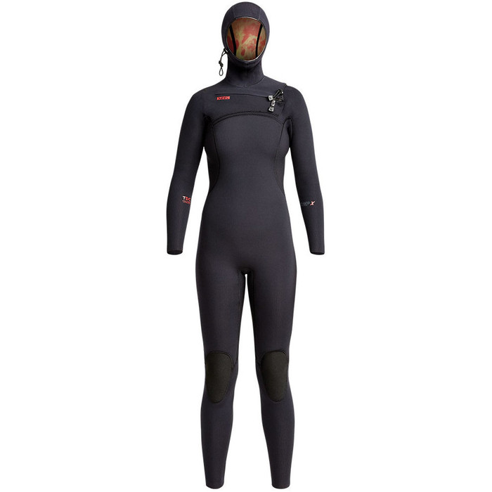 2024 Xcel Womens Comp X 5.5/4.5mm Hooded Chest Zip Wetsuit XW23WN55C2H0 - Black