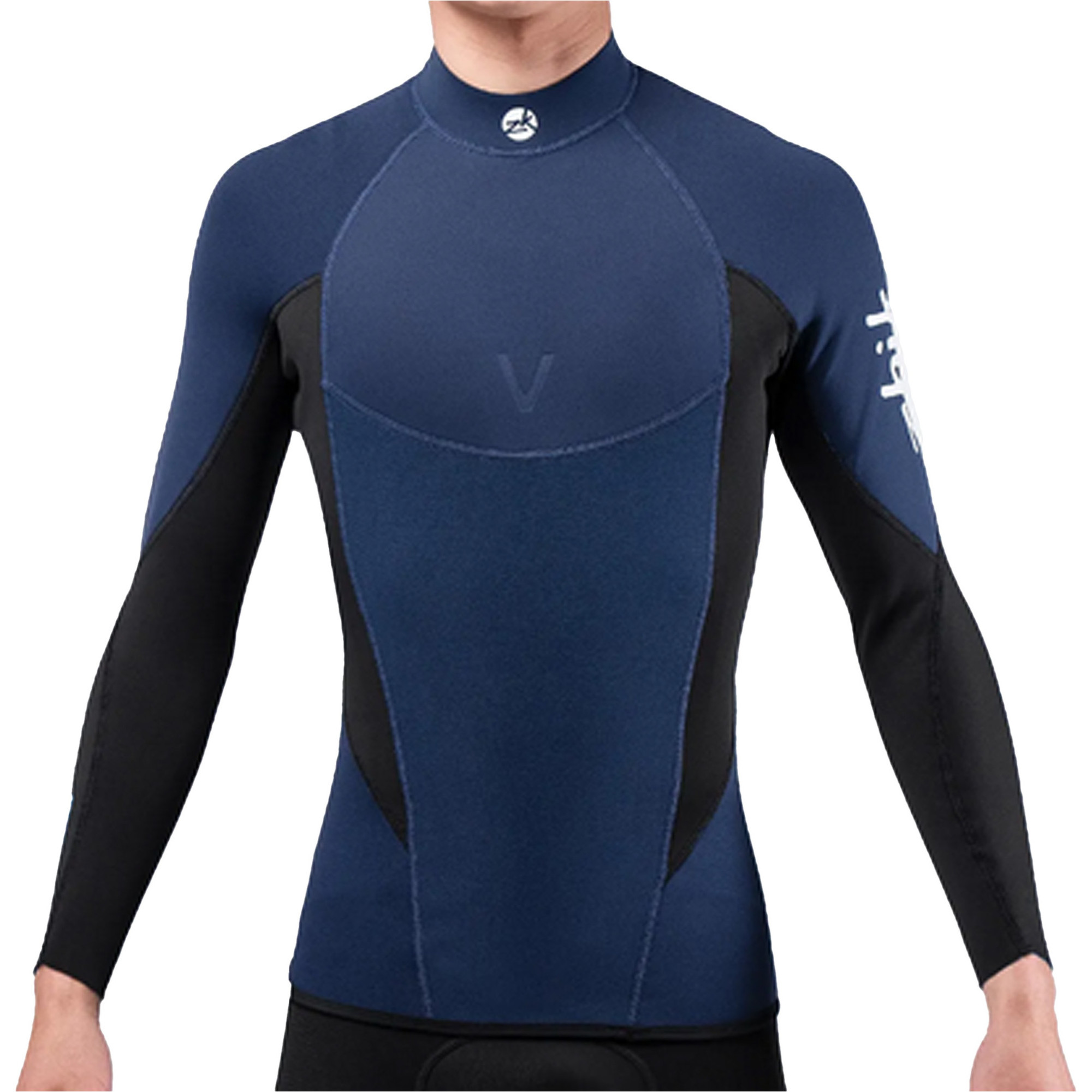 2023 Zhik Microfleece V 1mm Neoprene Long Sleeve Top DTP0520 - Navy ...