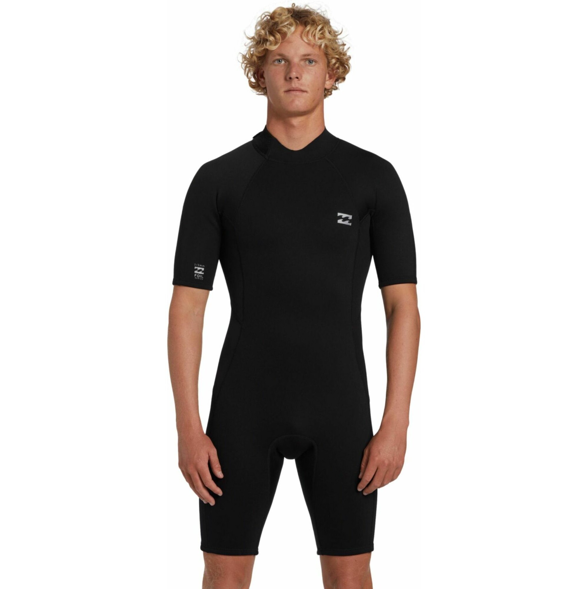 2025 Billabong Mens Foil 2mm Back Zip Shorty Wetsuit ABYW500122 - Black ...