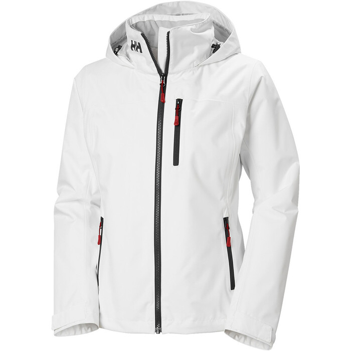 2025 Helly Hansen Womens Crew Hooded Midlayer Sailing Jacket 34447  White