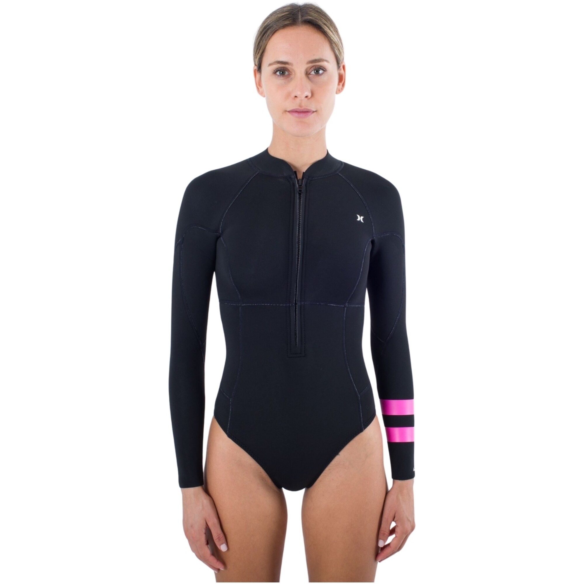 2024 Hurley Womens Advant 2mm Front Zip Springsuit WSS0013202 - Black ...
