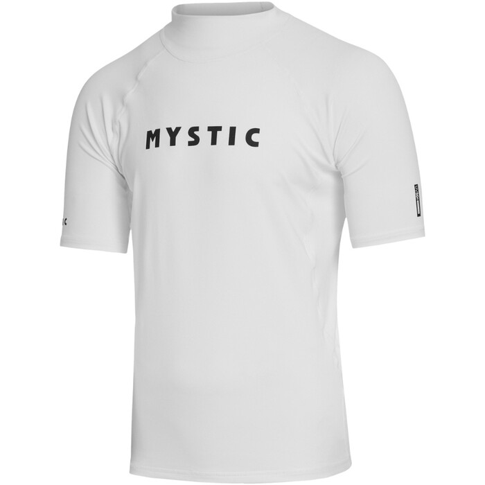 2024 Mystic Mens Star Short Sleeve Rash Vest 35001.240164 - White