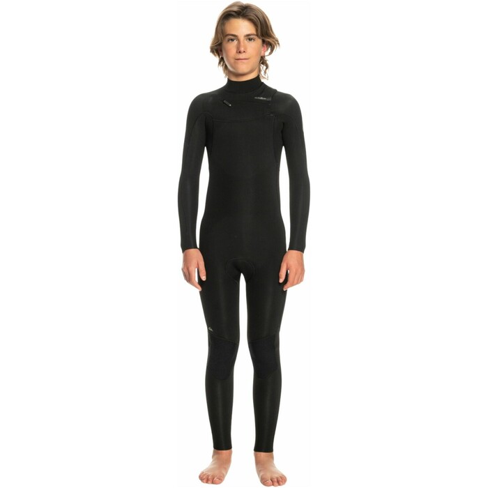 2024 Quiksilver Boys Everyday Sessions 4/3mm Chest Zip Wetsuit EQBW103106 - Black
