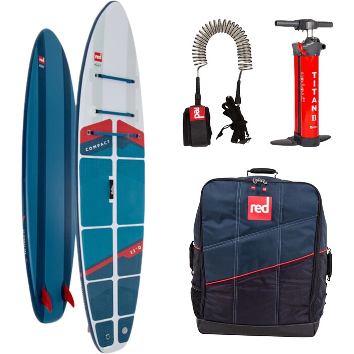2024 Red Paddle Co 11'0'' Compact MSL PACT Stand Up Paddle Board, Bag, Pump & Leash 001-001-002-0067 - Blue