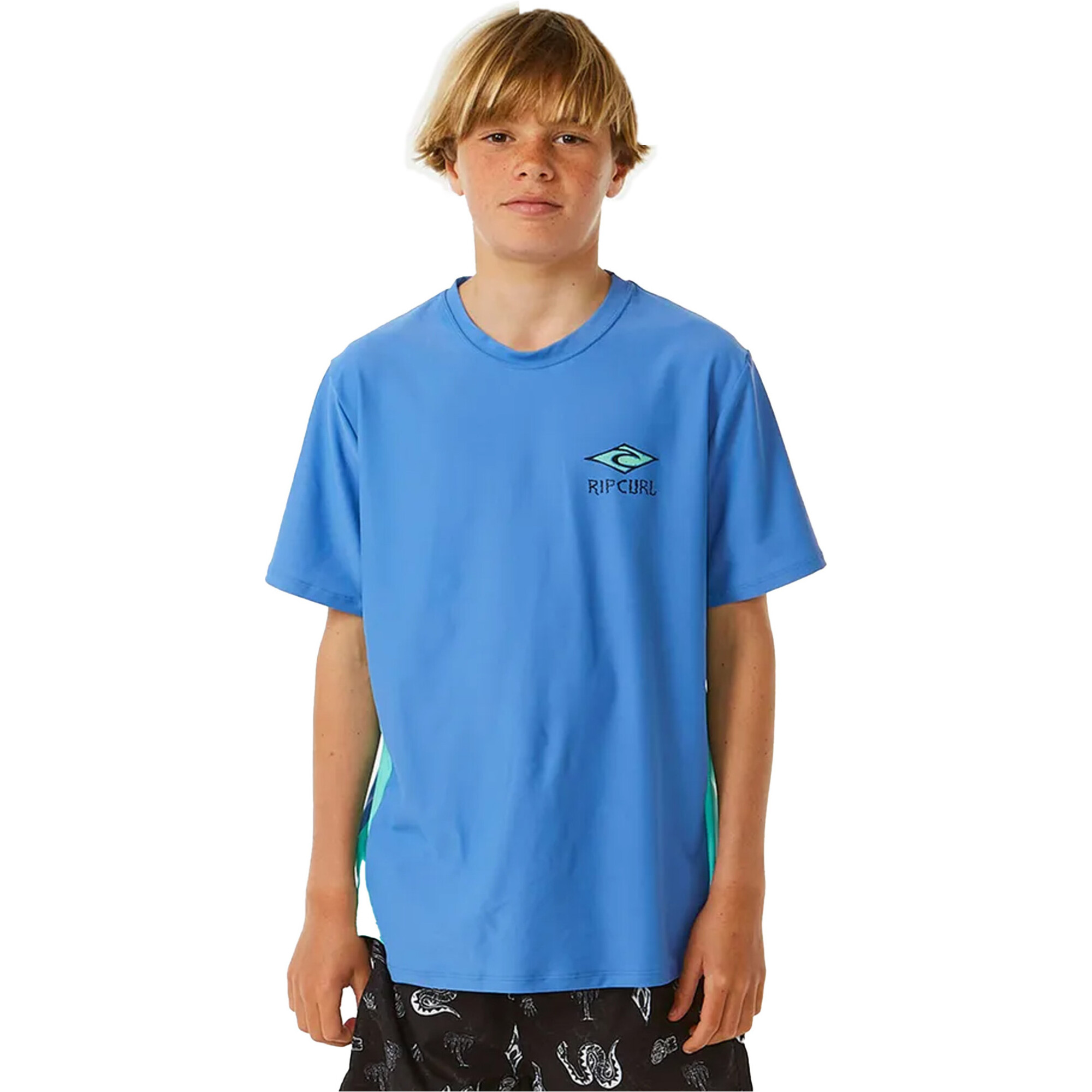 2024 Rip Curl Boys Lost Islands Logo UPF Short Sleeve Rash Vest 12DBRV ...