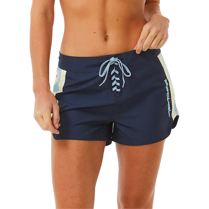 2024 Rip Curl Womens Block Party Hi Waist Boardshorts 013WBO Navy