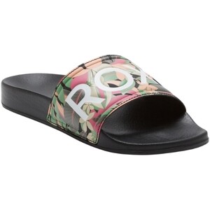 2024 Roxy Womens Slippy Slider Sandals ARJL100679 - Black / Pink / Soft Lime