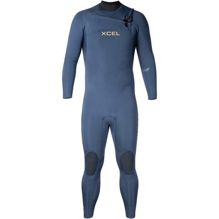 2025 Xcel Mens Comp 5/4mm Chest Zip Wetsuit MN54ZXC4 Slate Black