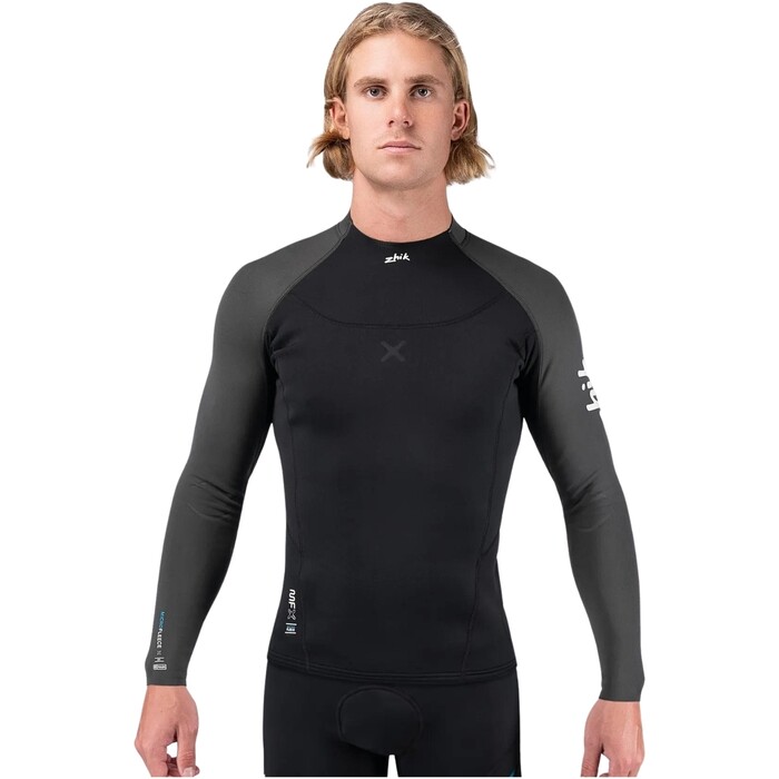 2025 Zhik Mens Microfleece X Neoprene Wetsuit Top DTP-0580-BLK Black - Main Image