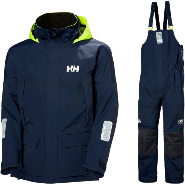 2025 Helly Hansen Mens Pier Jacket Pier Bib Bundle HHMPJAPBBN  Navy - Main Image