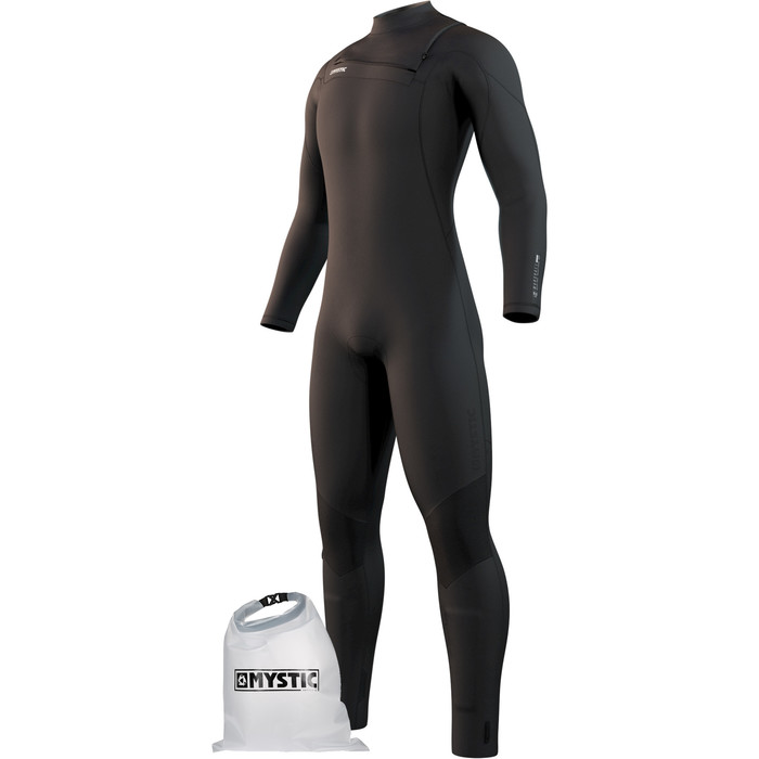 2021 Mystic Mens Marshall 3/2mm Front Zip Wetsuit With Free Wetsuit Bag 210064 - Black
