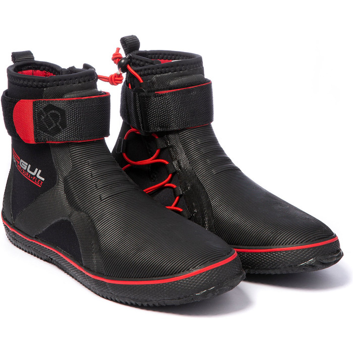 2022 Gul All Purpose 5mm Lace Up Boots BO1304-B2 - Black / Red