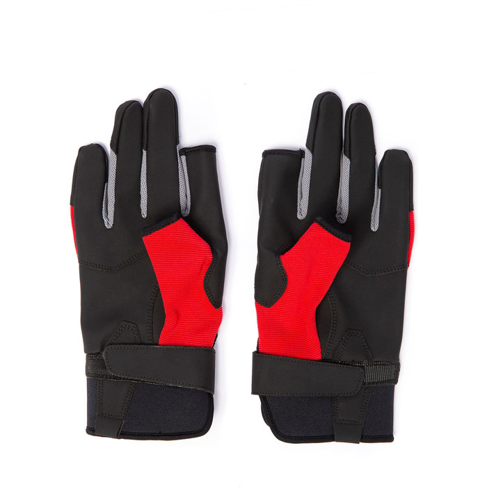 2022 Musto Essential Sailing Long Finger Gloves AUGL002 - Red