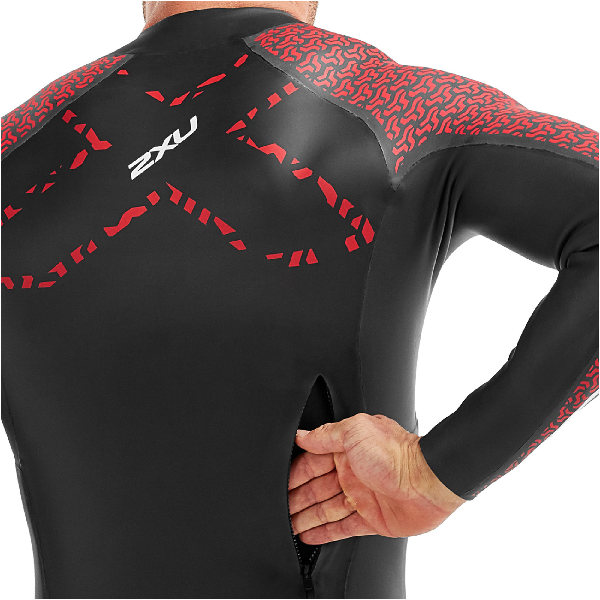 2022 2XU Mens Pro Swim-Run Pro Wetsuit Black / Flame Scarlet MW5477c ...