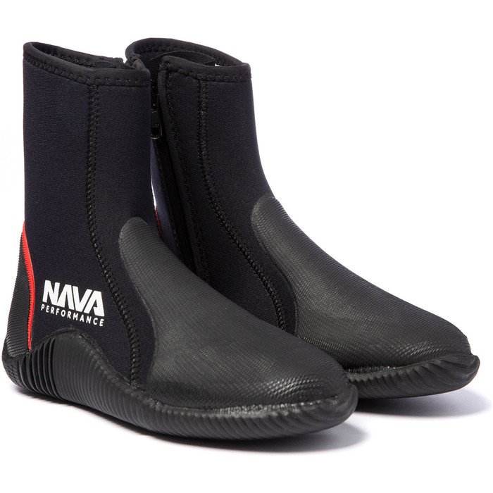 2022 Nava Performance 5mm Neoprene Zipped Boots NAVABT02 - Black