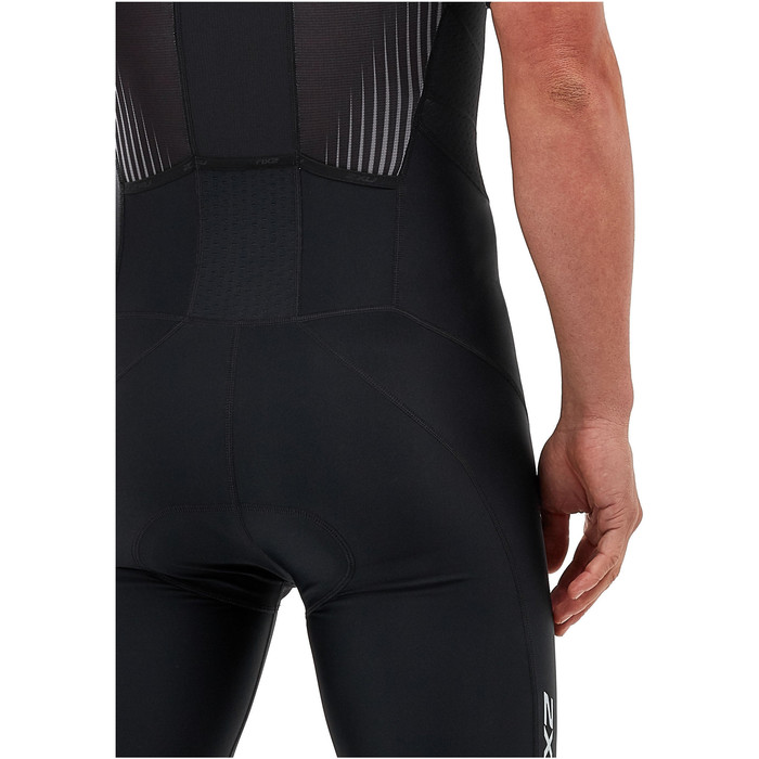 2021 2XU Mens Perform Full Zip Short Sleeve Trisuit MT5525D - Black ...