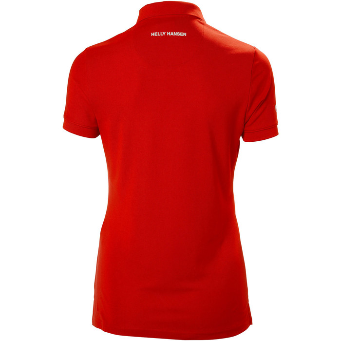 2022 Helly Hansen Womens Crewline Polo Shirt 53049 - Flag Red