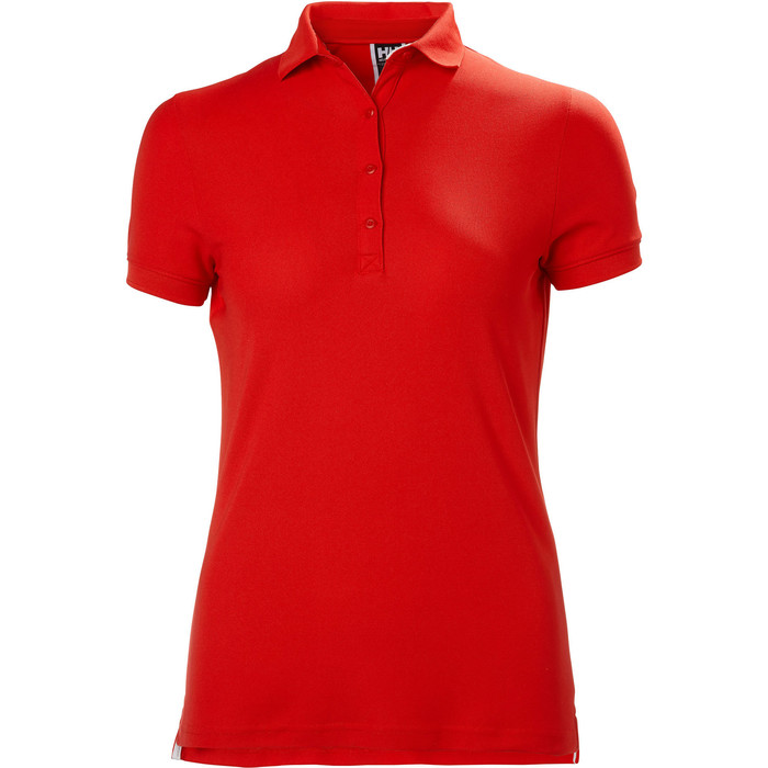 2022 Helly Hansen Womens Crewline Polo Shirt 53049 - Flag Red