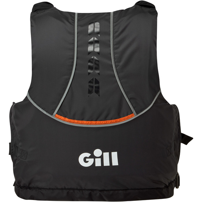 2022 Gill Junior Pro Racer Side Zip 50N Buoyancy Aid 4916J - Black / Orange