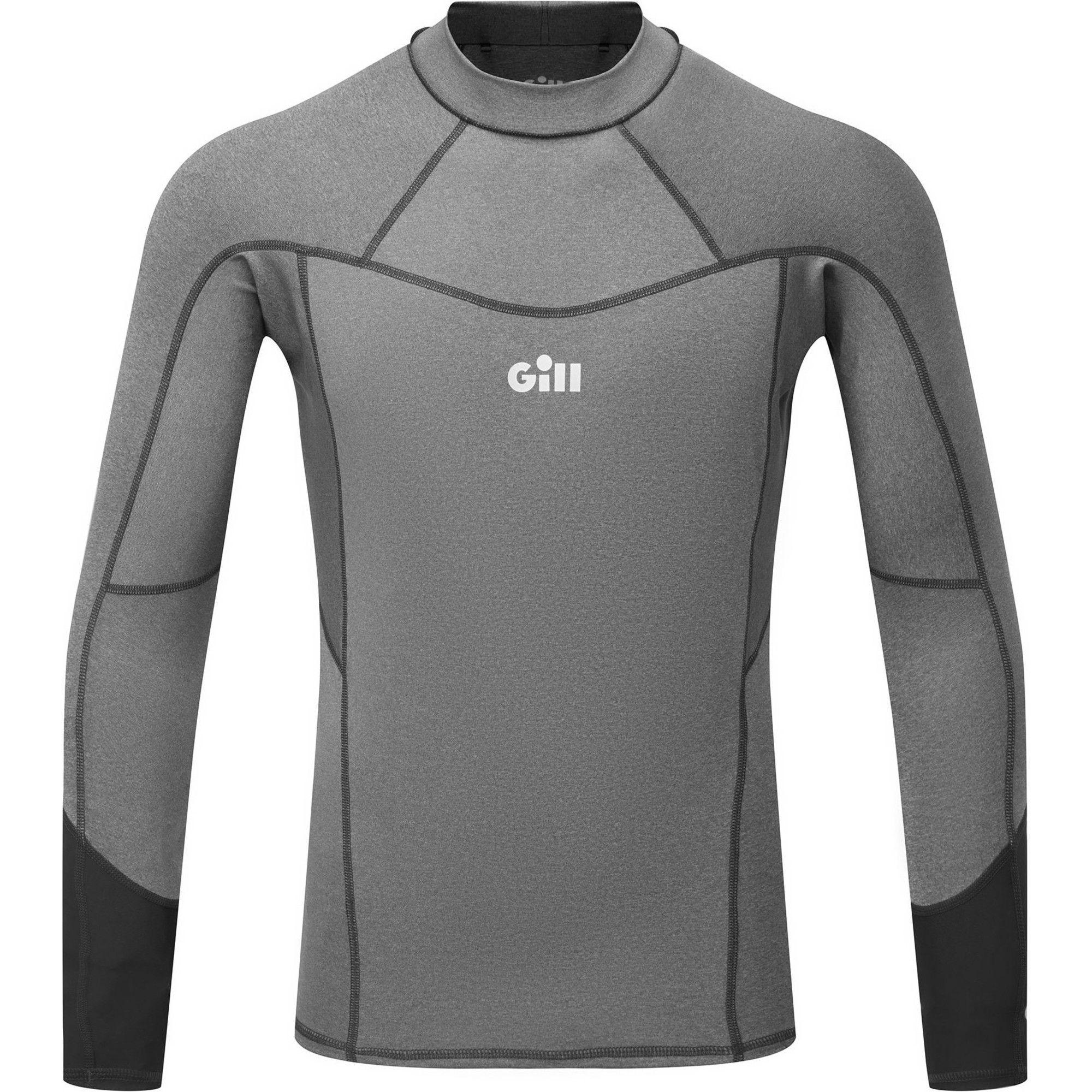 2022 Gill Mens Pro Long Sleeve Rash Vest 5020 Grey Melange Wetsuits