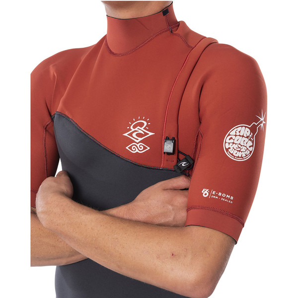 2020 Rip Curl Mens EBomb 2mm Short Sleeve Zipperless Wetsuit WSM8EE