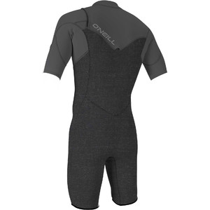 2021 O'Neill Mens Hammer 2mm Chest Zip Spring Shorty Wetsuit 4927 - Acid Wash / Smoke