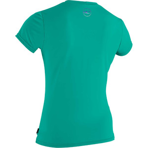 2020 O'Neill Girls Premium Skins Short Sleeve Sun Shirt 5304 - Baltic Green