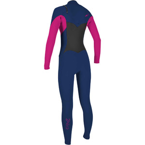 2020 O'Neill Youth Epic 3/2mm Chest Zip GBS Wetsuit 5357 - Navy / Berry