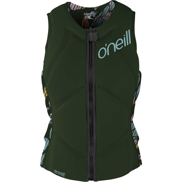 2021 O'Neill Womens Slasher Comp Impact Vest 4938EU - Dark Olive / Baylen