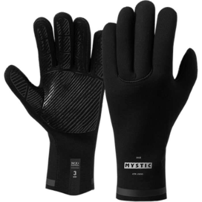 2025 Mystic Crest Finger Neoprene Gloves Black