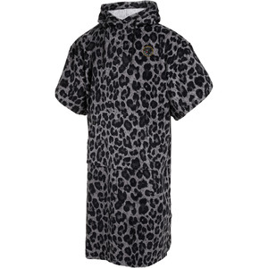 2022 Mystic Velour Poncho / Changing Robe 210134 - Black / Leopard Print